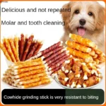 3 Packs Multiple Flavors Freeze Dry Dental Chews Pet Snacks Clean Teeth Chicken Duck Meat Dogs Training Reward Pet Dry Food - Image 3